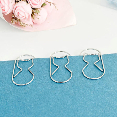 Paper Clips Large,Silver Jumbo Paper Clips 2 inch Cute Decorative Fat Cat Paperclips 50pcs 50mm Wide Non Skid Smooth Finish Steel Wire Bookmark Of...