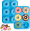 Silicone Donut Mold for 6 Doughnuts, Set of 2. Food Grade LFGB Silicone Bagels Baking Pan, Non-Stick, Dishwasher Safe, Heat Resistant and Microwav...