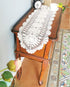 Hetao 12x35 100% Cotton Handmade Crochet lace Table Runners Oblong Tablecloth Doilies Doily,Beige...