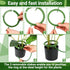 4 Set Hydro Halo Water Ring 5" W 3 Leg Support Drip Emitter Drip Ring with Built in 1/8 in Barbed Inlet Fitting 3 Removable Stakes for Grow Media ...