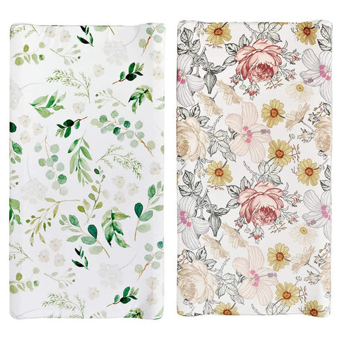 Stretchy Changing Pad Cover – Ultra Soft Diaper Changing Pad Table Sheets for Girls Boys Pure Cotton Safe and Snug Cradle Sheets Machine Washable ...