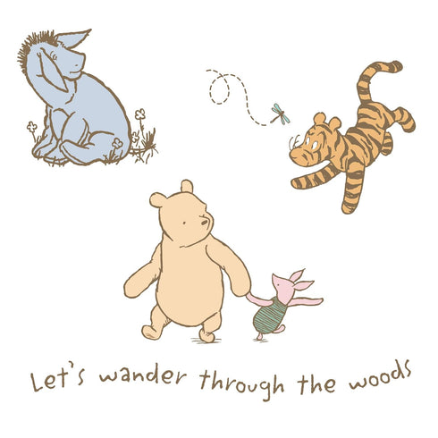Lambs & Ivy Storytime Pooh Wall Decals - Beige, Animals, Disney, Bear...