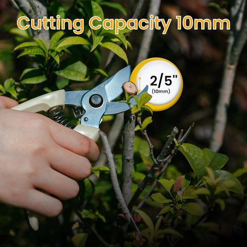 Goture Garden Shears 1Pc, Pruning Shears for Gardening, SK5 Garden Shears Pruning, Beige Garden Scissors Tools...