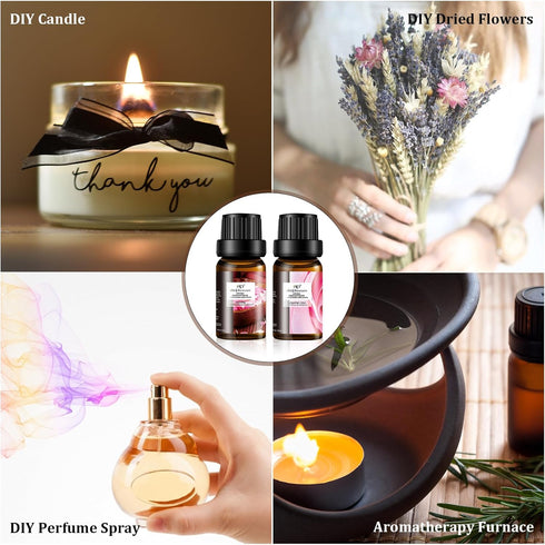 Floral Essential Oil Set, 6x10ml Aromatherapy Gift Kit for Diffuser, Humidifier, DIY Candle, Air Purifier...
