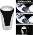 X AUTOHAUX 6 Speed Manual Gear Stick Shift Knob Transmission 25110429269 for BMW 1 Series E81 3 Doors 02/2006-12/2011 ABS Faux Leather Silver Tone...