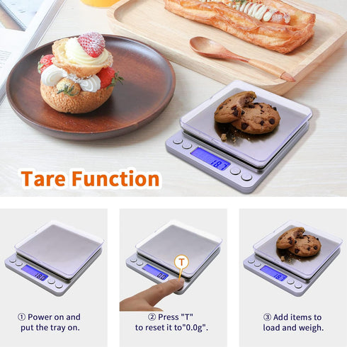 Gram Scale,Capacity 3000g Accuracy 0.1g Mini Food Scales Digital Weight Grams and Oz,Small Kitchen Scale High Precision for Espresso,Baking,Jewelr...