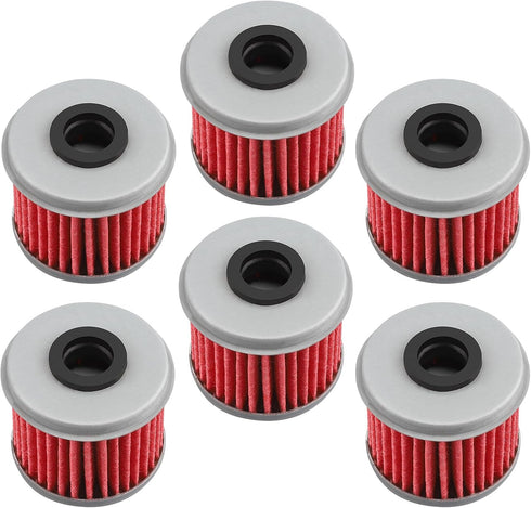 6 Pack Yerbay Compatible Motorcycle Oil Filter for Honda CRF150R CRF250R CRF450R CRF450X CRF250X...