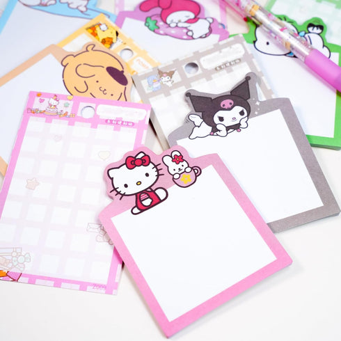 6 Pcs Kawaii Sticky Notes Kiity Cute Cartoon Self-Stick Note Pads Kawaii Stationary 3.75x2.75 inches 180 Sheets Melody Office School Supplies Cat ...