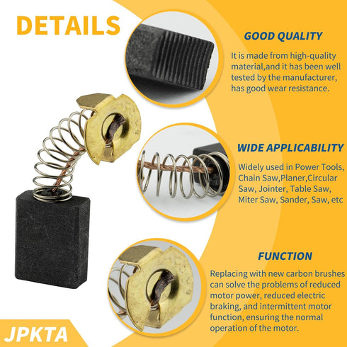 4 Pcs CB154/CB153 Carbon Brushes Compatible with Makita - Repalces 194986 181047-4 957805410 643152-0 643153-8 643154-6 Power Tools...