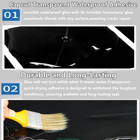 Waterproof Sealant Clear,350g Waterproof Glue,Invisible Waterproof Agent,Transparent Waterproof Coating,Waterproof Glue for Shower, Outdoors,Leaks...