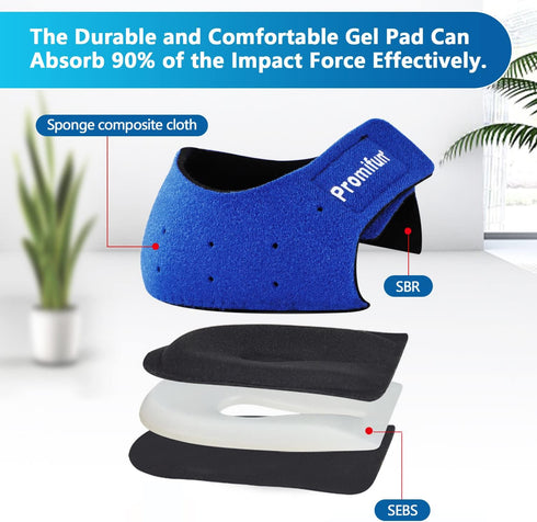 Heel Protectors for Heel Pains, 2 PCS Heel Protectors, Adjustable Heel Cups for Plantar Fasciitis, Pain Relief for Sprains, Heal Dry Cracked Heels...