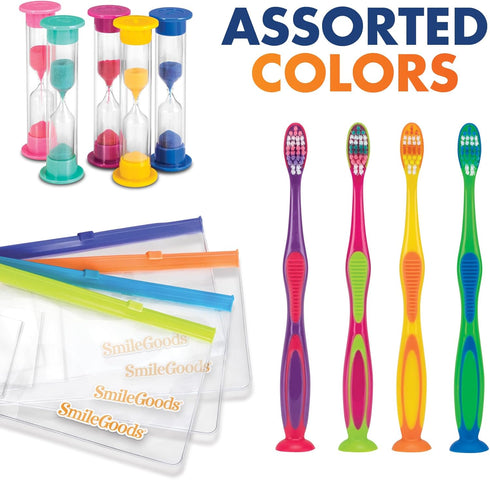 Practicon Child Deluxe Dental Care Kit, Travel Size Bundle w/Toothbrush, Crest Toothpaste, Floss, Lip Balm and Sand Timer, TSA Friendly Kids Oral ...