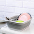 SAMMART Collapsible Dish Drainer with Drainer Board - Foldable Drying Rack Set - Portable Dinnerware Organizer - Space Saving Kitchen Storage Tray...