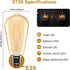 LED Dimmable Edison Light Bulbs 4W, 2700K Warm White (Amber Glass) ST58, E26 Base Pack of 6...