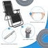 Universal Zero Gravity Chair Repair Cord Kit, 4 Pack Replacement Elastic Cords Repair Tool Kit for Repairing Zero Gravity Chair, Recliners (Silver...