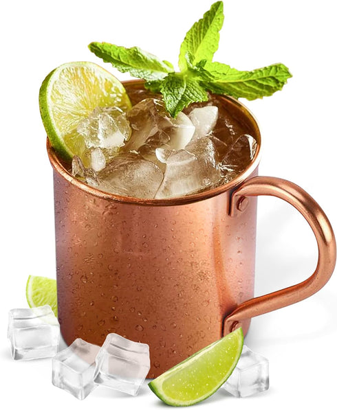 Moscow Mule Copper Mug by Solid Copper - Authentic Moscow Mule Mugs Unlined 16 oz...