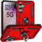 Phone Case for Samsung Galaxy S23 FE 5G Case with Ring Stand Magnetic Kickstand Cases Cover for Samsung Galaxy S23 S 23 FE S23FE 23FE Red...