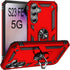 Phone Case for Samsung Galaxy S23 FE 5G Case with Ring Stand Magnetic Kickstand Cases Cover for Samsung Galaxy S23 S 23 FE S23FE 23FE Red...