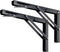 Toirxarn 8" Heavy Duty Black Folding Shelf Brackets - Steel Collapsible Bracket for Space Saving Wall Mounted Desk, DIY Workbench, Foldable Table ...