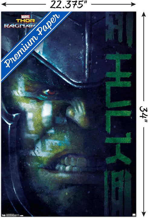 Trends International Marvel Cinematic Universe - Thor - Ragnaroek - Hulk Wall Poster, 22.375" x 34", Premium Poster & Clip Bundle...