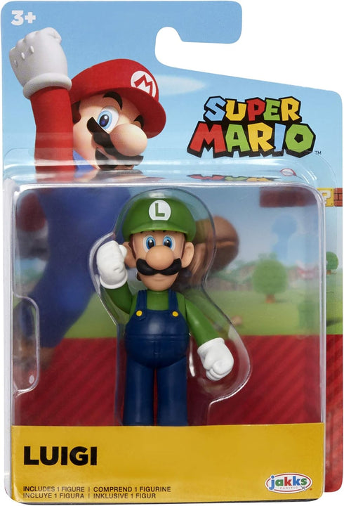 Super Mario Action Figure 2.5 Inch Standing Luigi Collectible Toy...