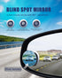 blind spot mirrors 2 pack, 2 Pieces 2 inch Round Frameless HD Convex Mirror, Wide Angle Side Mirror with 360 Degree Adjustable Angle, Blue Lens An...