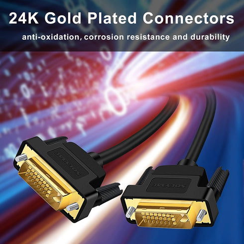 DVI to DVI Cable 3ft DVI-D 24+1 Cable Male to Male Digital Video Monitor Cable,Support 1920x1200,for Gaming, DVD, HDTV and Projector......