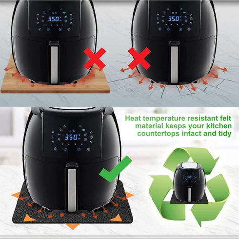 Heat Resistant Mat for Air Fryer with Kitchen Appliance Sliders Function, 1 Pcs Kitchen Countertop Heat Protector Mat Kitchen Hot Pads for Air Fry...