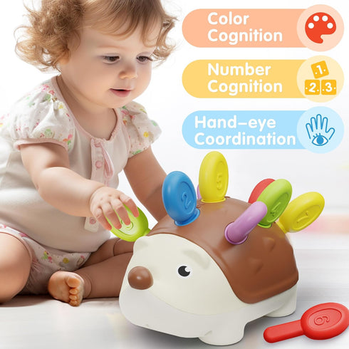 iPlay, iLearn Fine Motor Toys for Toddlers 1-3, Hedgehog Montessorri Learning Educational Counting & Sorter Toy, Development Baby Sensory Gifts fo...