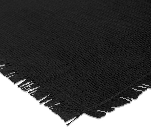 DII Jute Burlap Collection Kitchen Tabletop, Table Runner, 15x74, Solid Black...