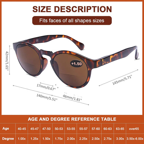AQWANO 3 Pack Bifocal Reading Sunglasses for Women Men Outdoor Sunglasses Fashion Bifocal Sun Readers with Spring Hinge, 1.0...