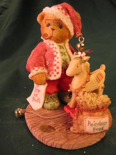 Cherished Teddies Wendall Santa Claus Figurine Red...