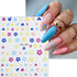 Flower Nail Art Stickers 5D Embossed Self Adhesive Nail Decals Spring Daisy Nail Design Summer Flower Petal Heart Nails Supplies Nail Sticker for ...