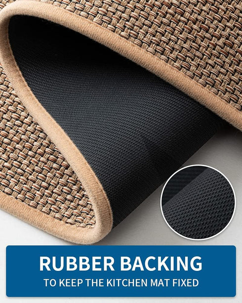 Kitchen Rugs and Mats Non Skid Washable, Absorbent Runner Rugs for Kitchen, Front of Sink, Kitchen Mats for Floor (Beige, 20"x32")...