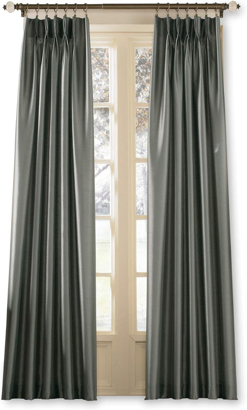 Curtainworks 1Q80000ATE Marquee Window Panel, 30 by 95", Teal (Slate Blue)...