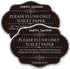 Do Not Flush Rules Bathroom Signs,RAMIEYOO Designer Sign For Septic Systme,Please Flush Only Toilet Paper,Great for Home,Business or RV,Cabin (Bla...
