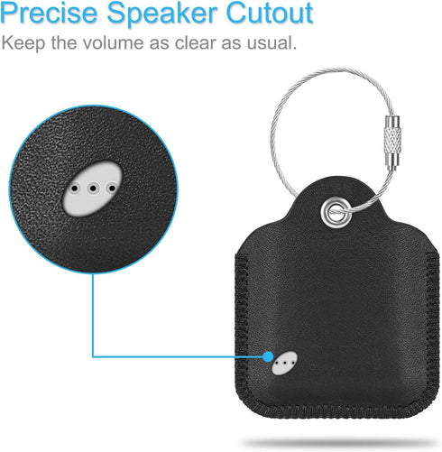Fintie Genuine Leather Case for Tile Mate (2022/2020/2018/2016), Tile Pro (2020/2018), Tile Sport, Tile Style, Cube Pro Key Finder Phone Finder, A...