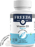 FREEDA Vitamin D3-5000 IU - Pure High Potency Kosher Supplement Tablets - Bone and Muscle Health, Calcium Absorption, Immune Support for Men and W...