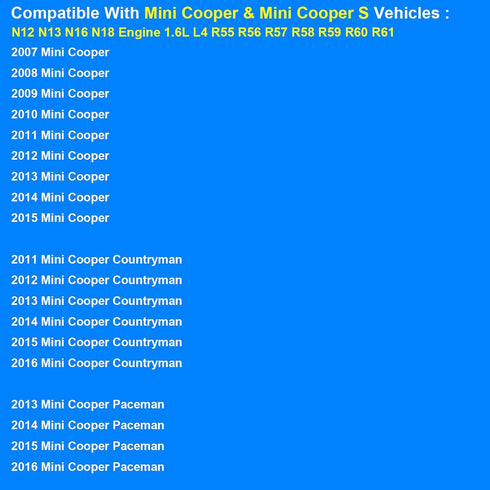 Oil Filter, Replace 11427622446 Compatible with Mini Cooper & Mini Cooper S - 2007-2015 Mini Cooper, 2011-2016 Mini Cooper Countryman, 2013-2016 M...