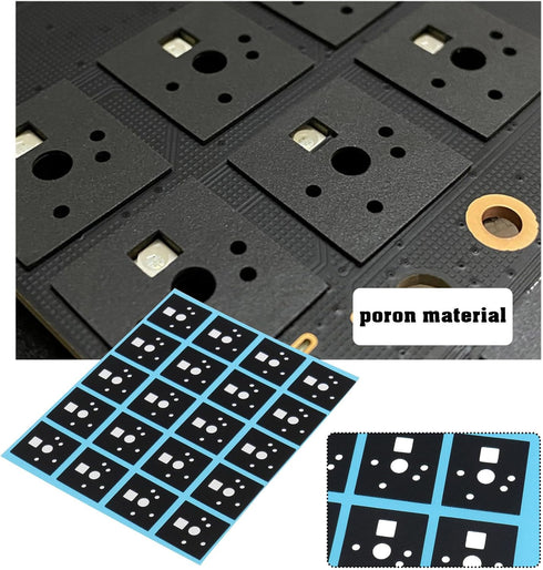 120pcs Keyboard Shaft Pads Mechanical Keyboard Shaft Film 1.65 x 1.55cm Poron Keyboard Switch Pad Compatible with Cherry MX Compatible with Gatero...