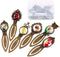 Glarks 12-Pieces Mixed Metal Antique Bronze Bookmark Sets, 6 Styles Round and Oval Alloy Trays and Glass Cabochons for Reading Gift Crafting DIY B...