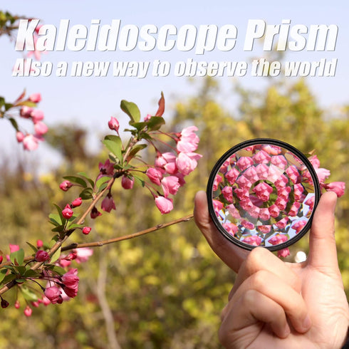 Andoer Kaleidoscope Glass Prism, 77mm Kaleidoscope Prism Camera Glass Filter Variable Number of Subjects SLR Photography Accessories (Kaleidoscope...