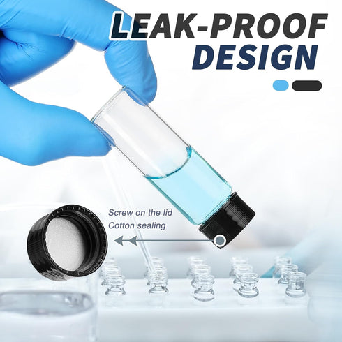 15ml Transparent Glass Sample Bottle Small Glass Sample Bottle with Scew Cap and Liquid Bottle?Pack of 8...