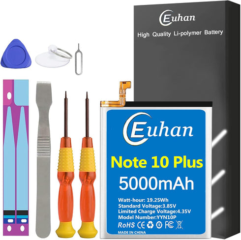 Galaxy Note 10 Plus Battery, Upgraded 5000mAh Li-Polymer EB-BN972ABU Internal Replacement Battery for Samsung Galaxy Note 10+ Note 10 Plus SM-N975...