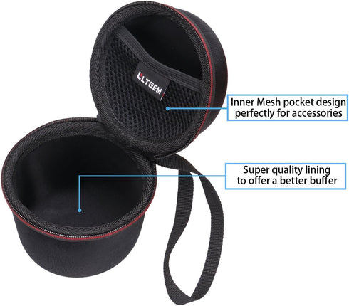 LTGEM Hard Case for Ultimate Ears WONDERBOOM 3/2/1 Portable Waterproof Bluetooth Speaker - Travel Protective Carrying Storage Bag(Black+Black)......