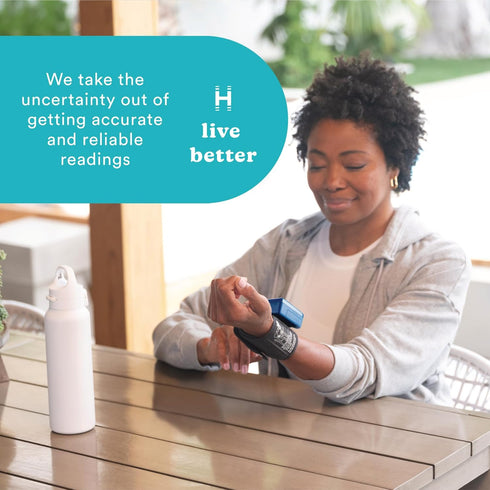 Homedics Blood Pressure Monitor, Automated Wrist Blood Pressure Machine for Home use with Easy One-Touch Operations. Stores up to 120 Readings (60...