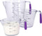 Colourworks Measuring Jug Set, 3-Piece Plastic Measuring Jug with 200, 400 and 900ml Jugs, Purple...