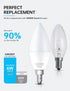 KINDEEP LED Candelabra Light Bulbs Dimmable 60 Watt Equivalent, Daylight 5000K, 600LM, E12 Candle Bulb Base 6W Ceiling Fan Lightbulbs Type B Bulb ...