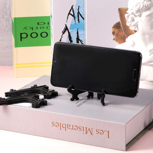 Patelai 48 Pieces Mini Easel Stands Plastic Plate Stand Holder Display Picture Easel for Display Picture Frame Collectibles Desktop Weddings Party...