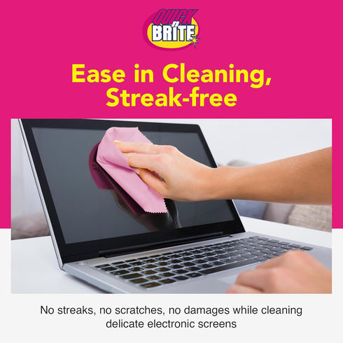 Quick ‘n Brite Screen Cleaner with Microfiber Cleaning Cloth, Cleaning Spray for TV, Computers, Laptops, Smartphones and Electronic Cleaning Kit, ...